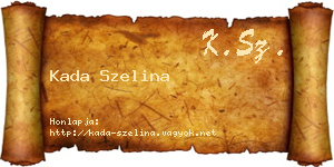 Kada Szelina névjegykártya